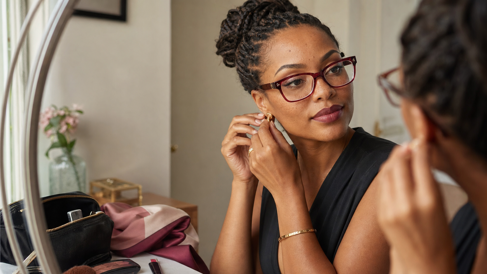 Soft Glam, Sharp Frames: Matching Glasses With Makeup and Hair