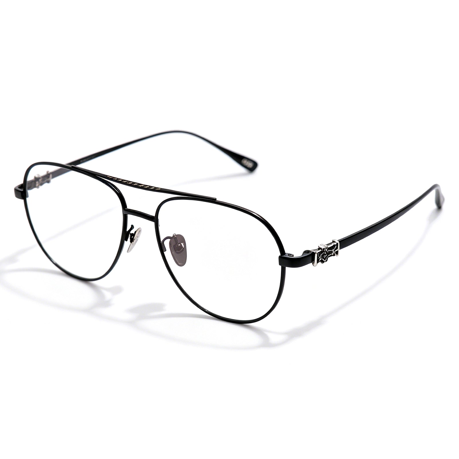 Understated Cool Pilot Style Eyewear, Black Frame for Confident Men