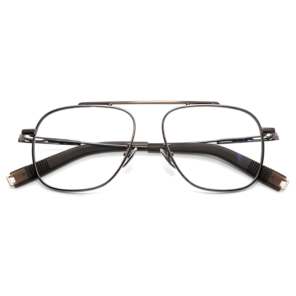 Adjustable Nose Pads Aviator Eyeglasses, Secure Fit for All-Day Wear