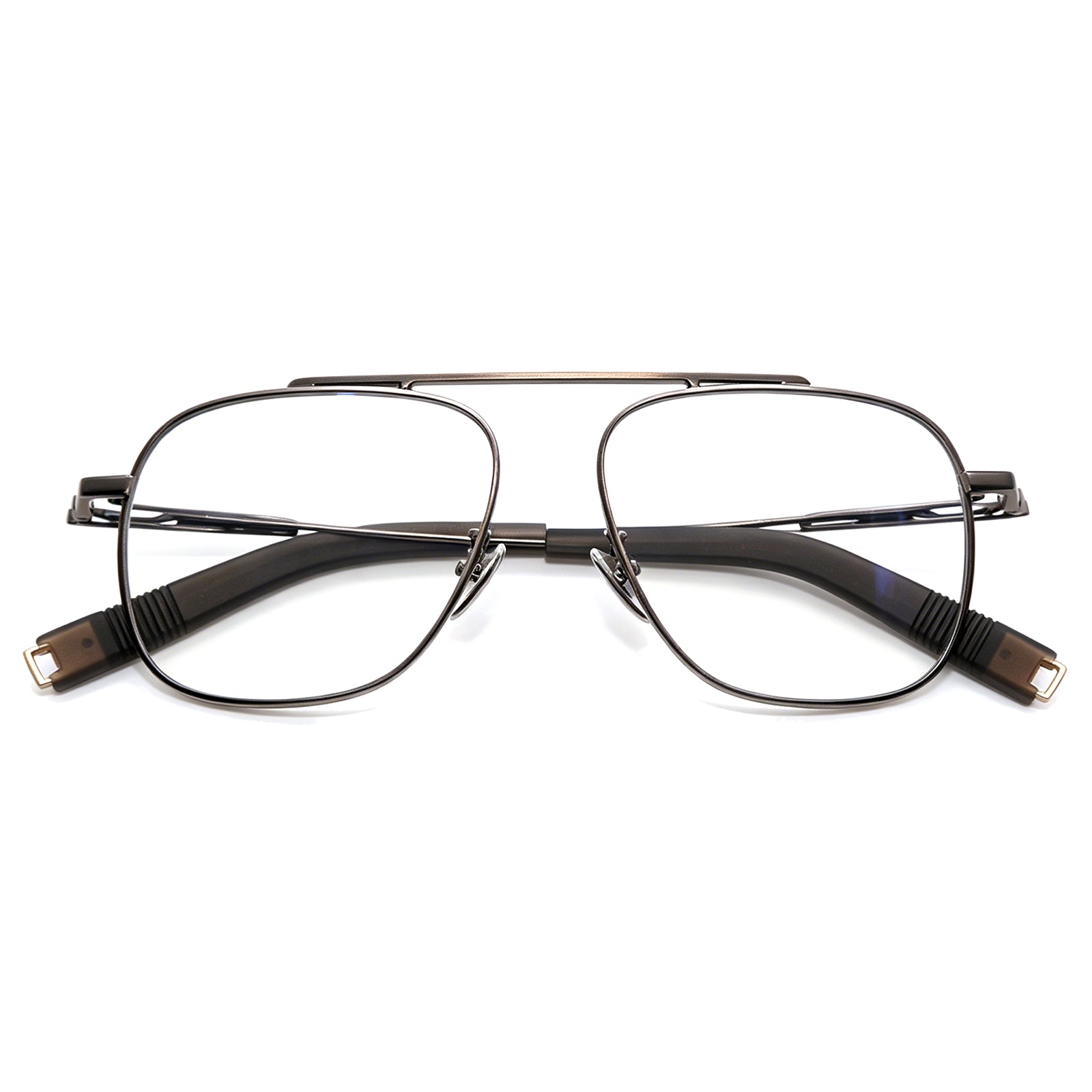 Adjustable Nose Pads Aviator Eyeglasses, Secure Fit for All-Day Wear