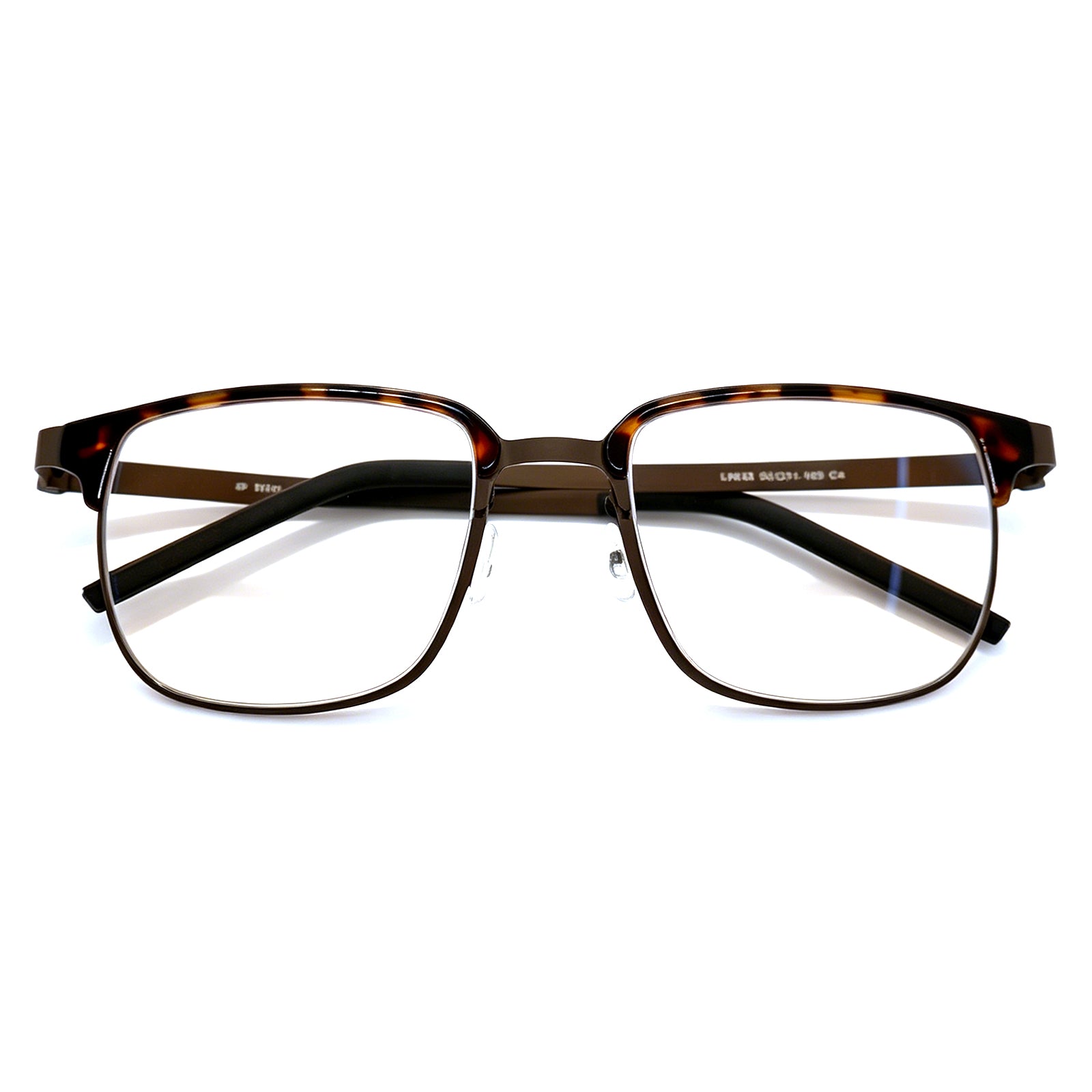 Business Half-Rim Eyewear, Black Frame, Prescription Ready