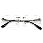 Black Rimless Eyeglasses, Lightweight for Men