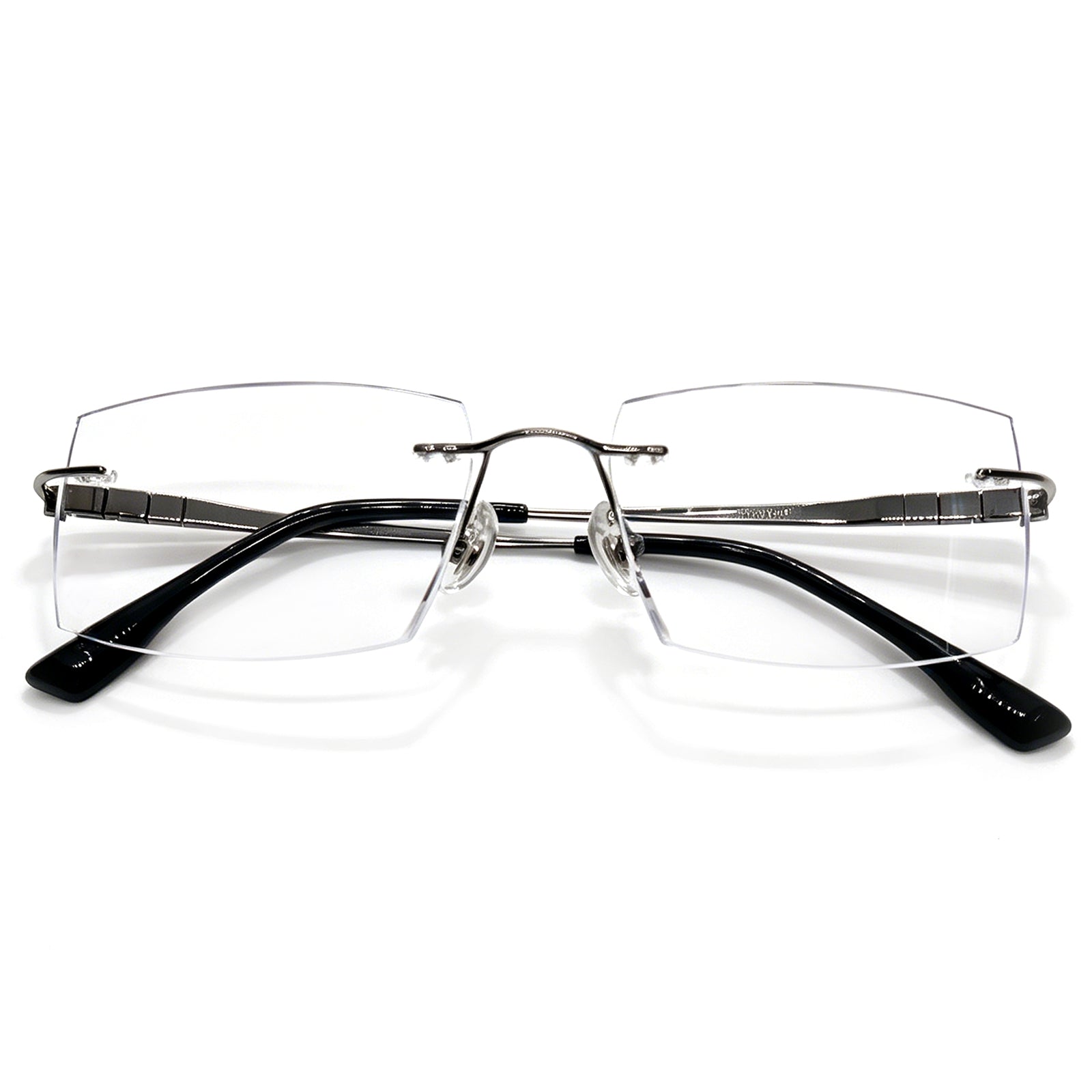 Black Rimless Eyeglasses, Lightweight for Men