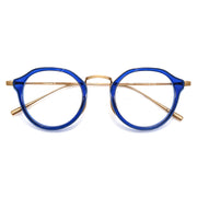 Timeless Round Eyeglasses, Black Acetate with Gunmetal Details, Office & Casual