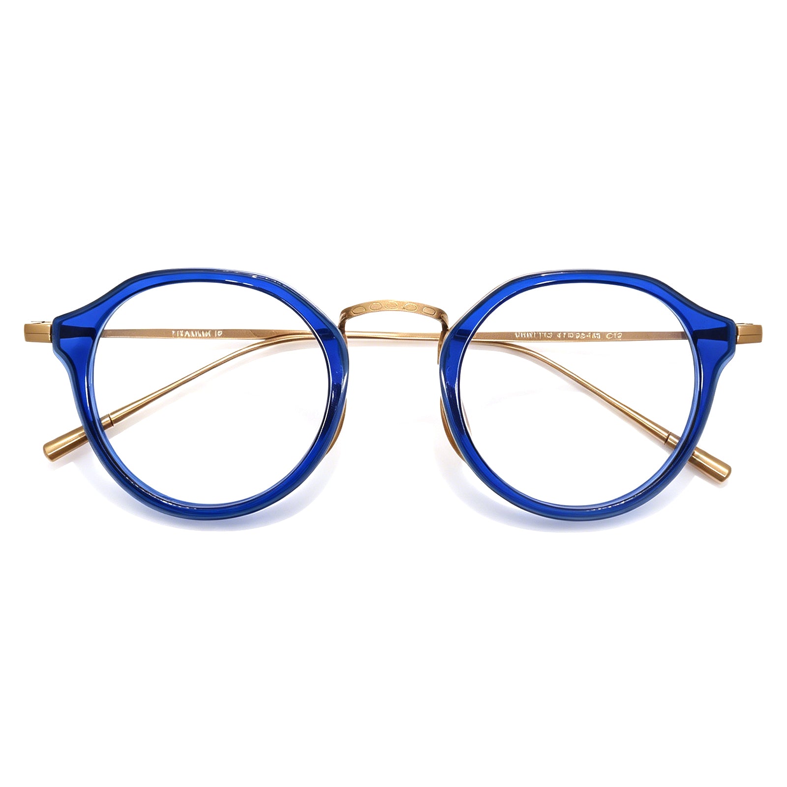 Timeless Round Eyeglasses, Black Acetate with Gunmetal Details, Office & Casual