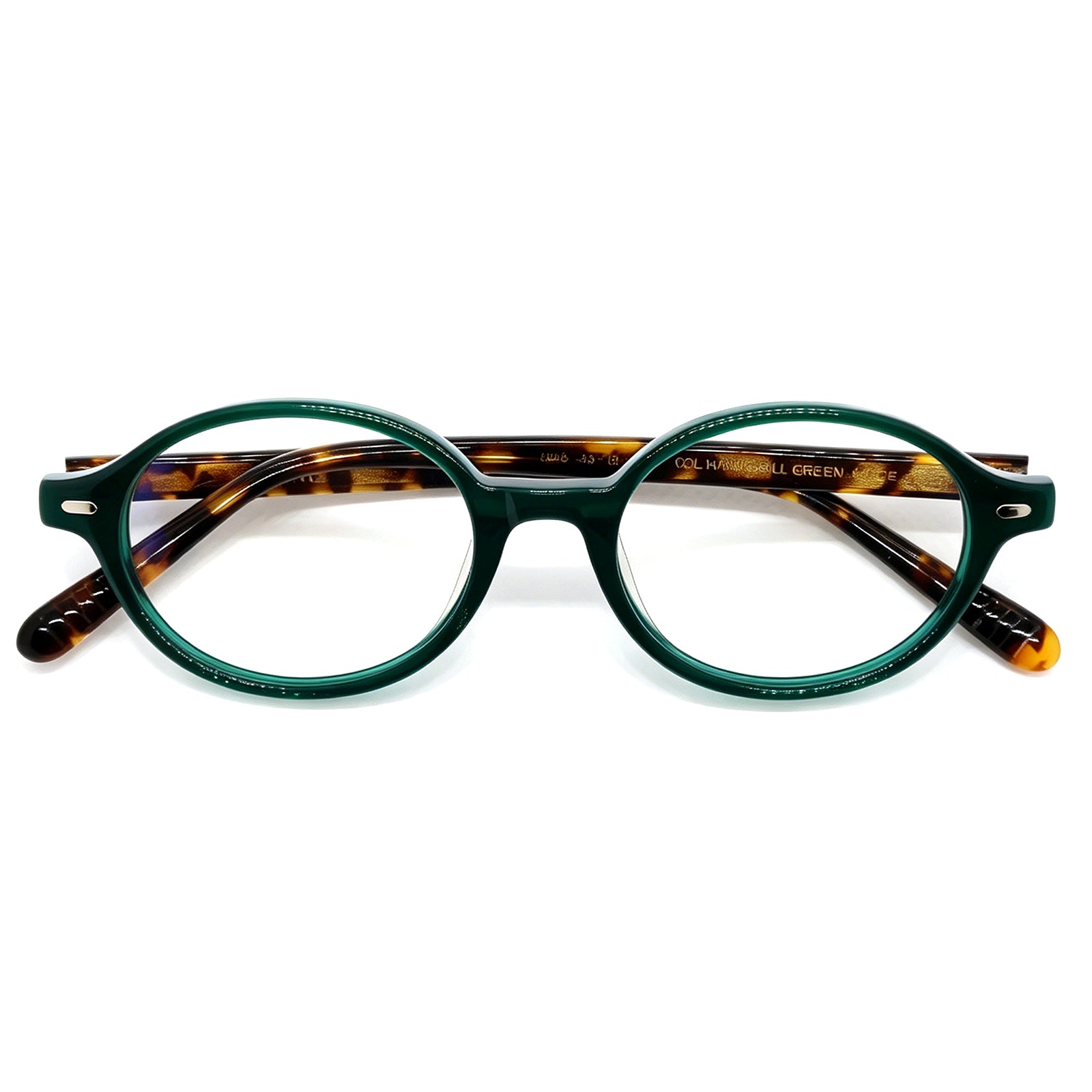 Intellectual Black Oval Acetate Eyeglasses, Classic Retro Academic Style