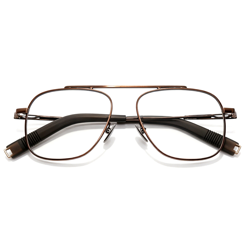 Adjustable Nose Pads Aviator Eyeglasses, Secure Fit for All-Day Wear