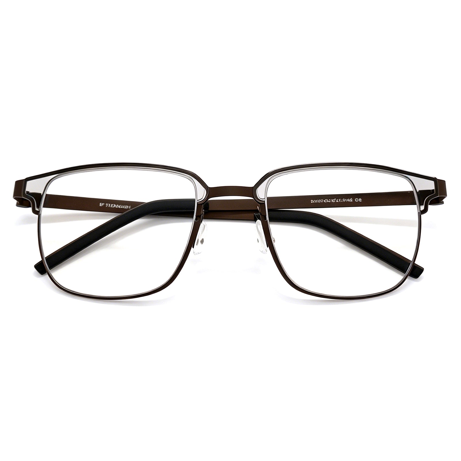 Business Half-Rim Eyewear, Black Frame, Prescription Ready