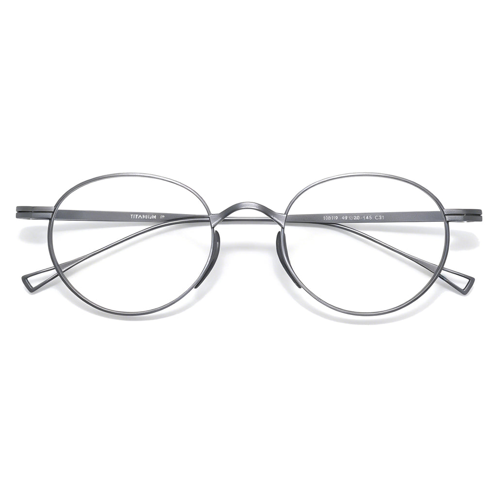 Minimalist Black Oval Eyewear, Lightweight Acetate, Prescription Ready