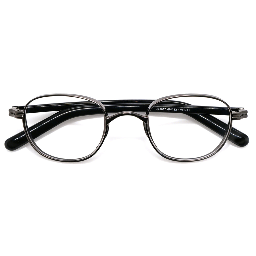 Office-Friendly Black Oval Glasses, Sleek & Professional