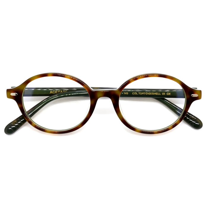 Intellectual Black Oval Acetate Eyeglasses, Classic Retro Academic Style