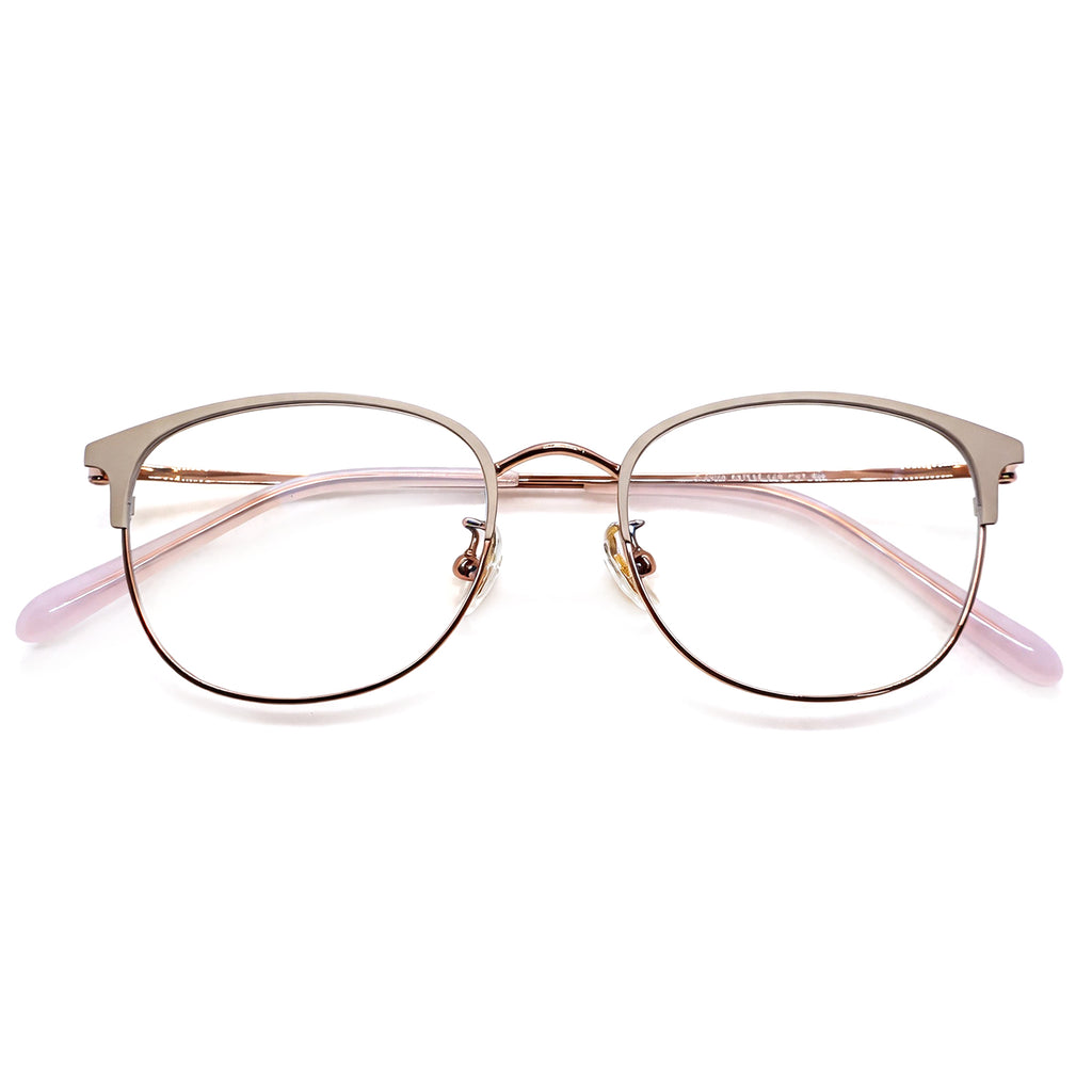 Black & Silver Browline Eyeglasses, Classic Style