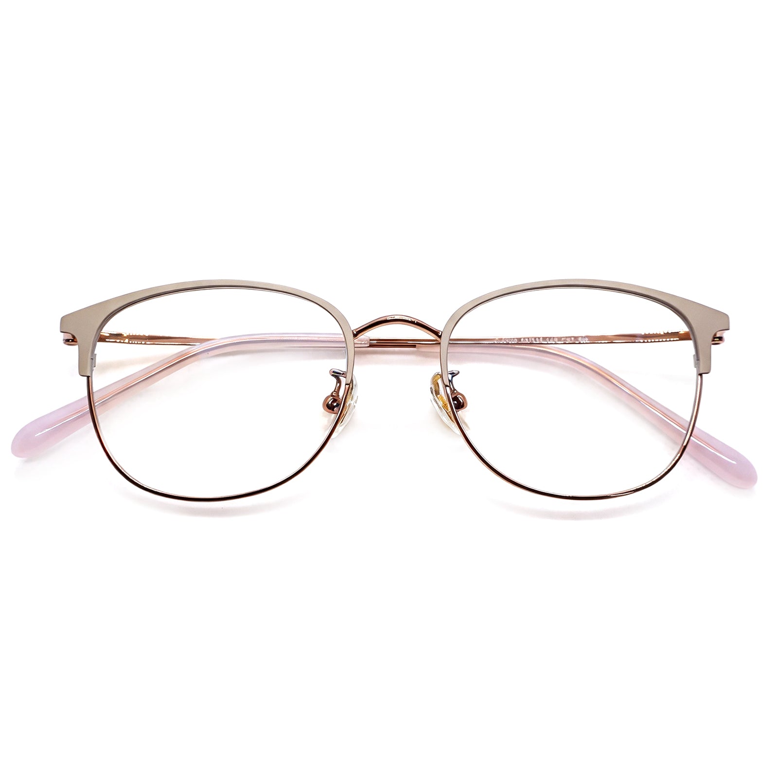 Black & Silver Browline Eyeglasses, Classic Style