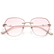 Shimmer Rose Gold Frames with Pink Lenses