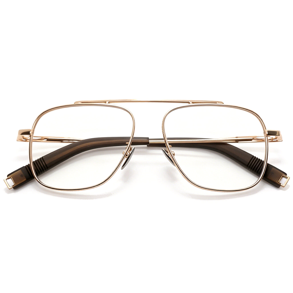 Adjustable Nose Pads Aviator Eyeglasses, Secure Fit for All-Day Wear