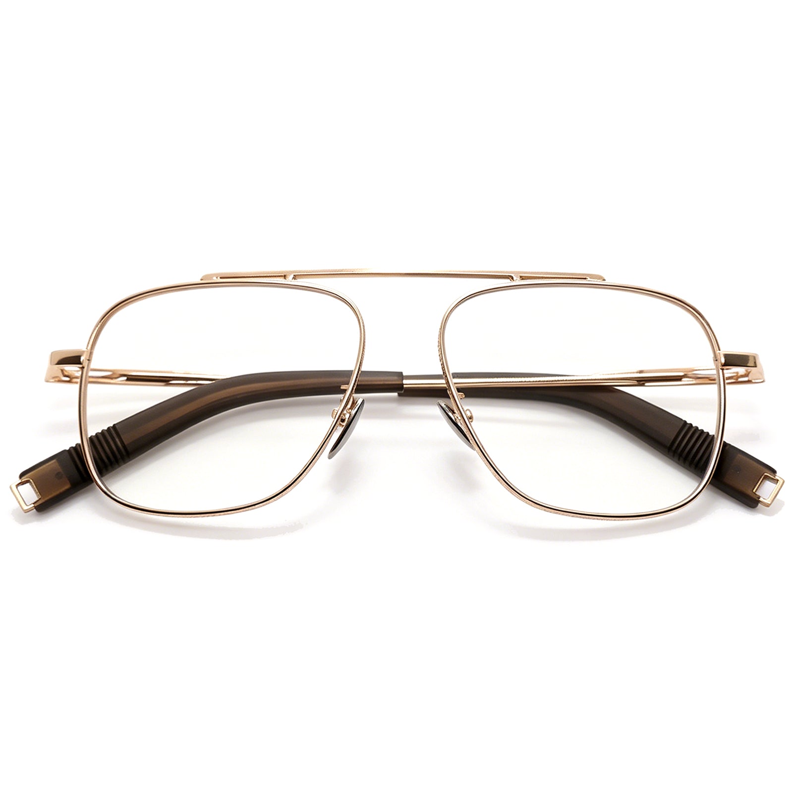Adjustable Nose Pads Aviator Eyeglasses, Secure Fit for All-Day Wear