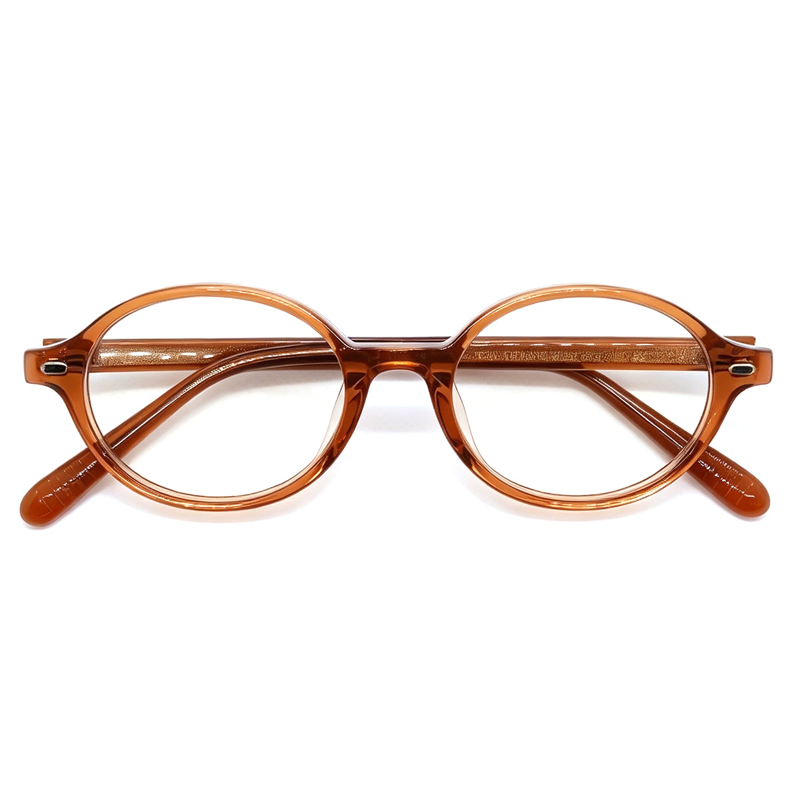 Intellectual Black Oval Acetate Eyeglasses, Classic Retro Academic Style
