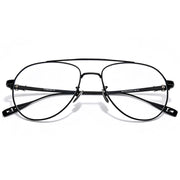 Understated Cool Pilot Style Eyewear, Black Frame for Confident Men