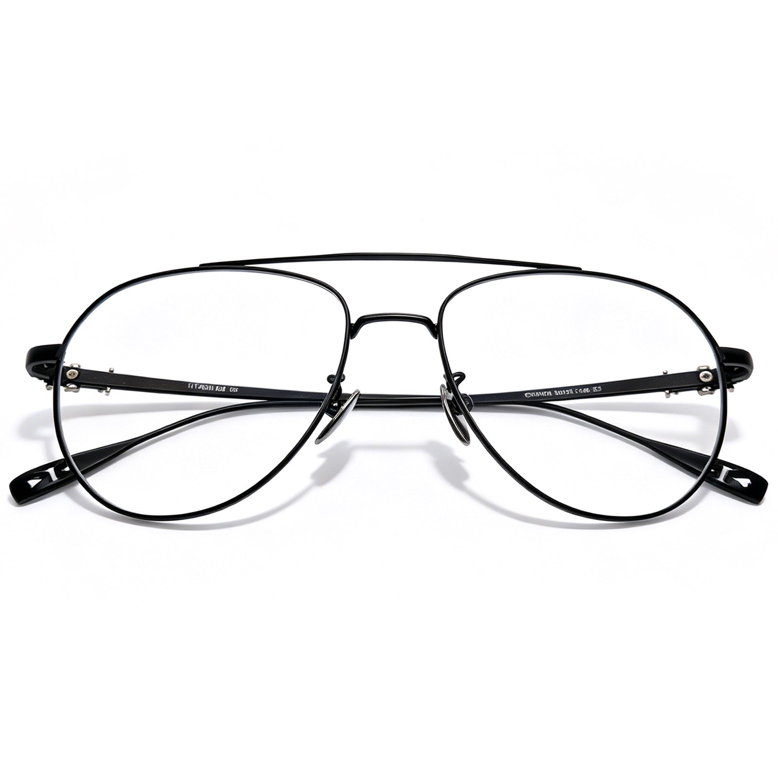 Understated Cool Pilot Style Eyewear, Black Frame for Confident Men
