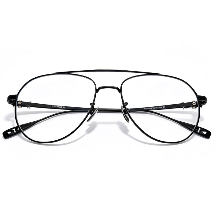 Understated Cool Pilot Style Eyewear, Black Frame for Confident Men