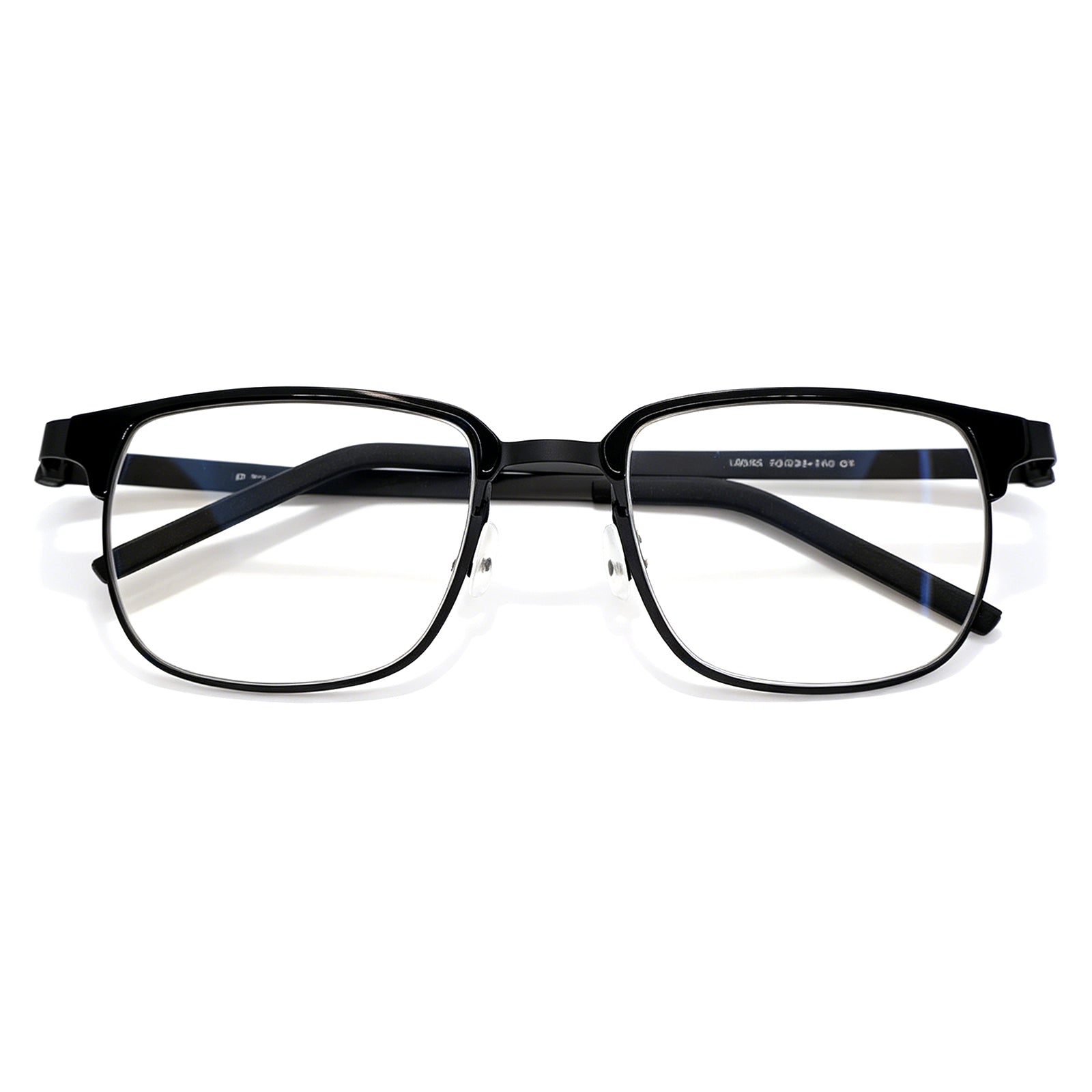 Business Half-Rim Eyewear, Black Frame, Prescription Ready