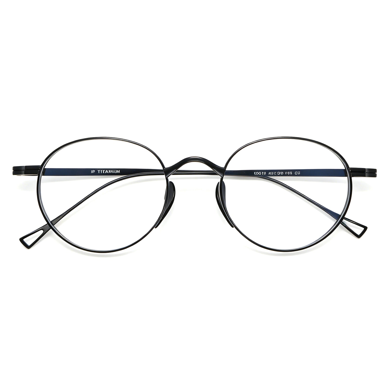 Minimalist Black Oval Eyewear, Lightweight Acetate, Prescription Ready