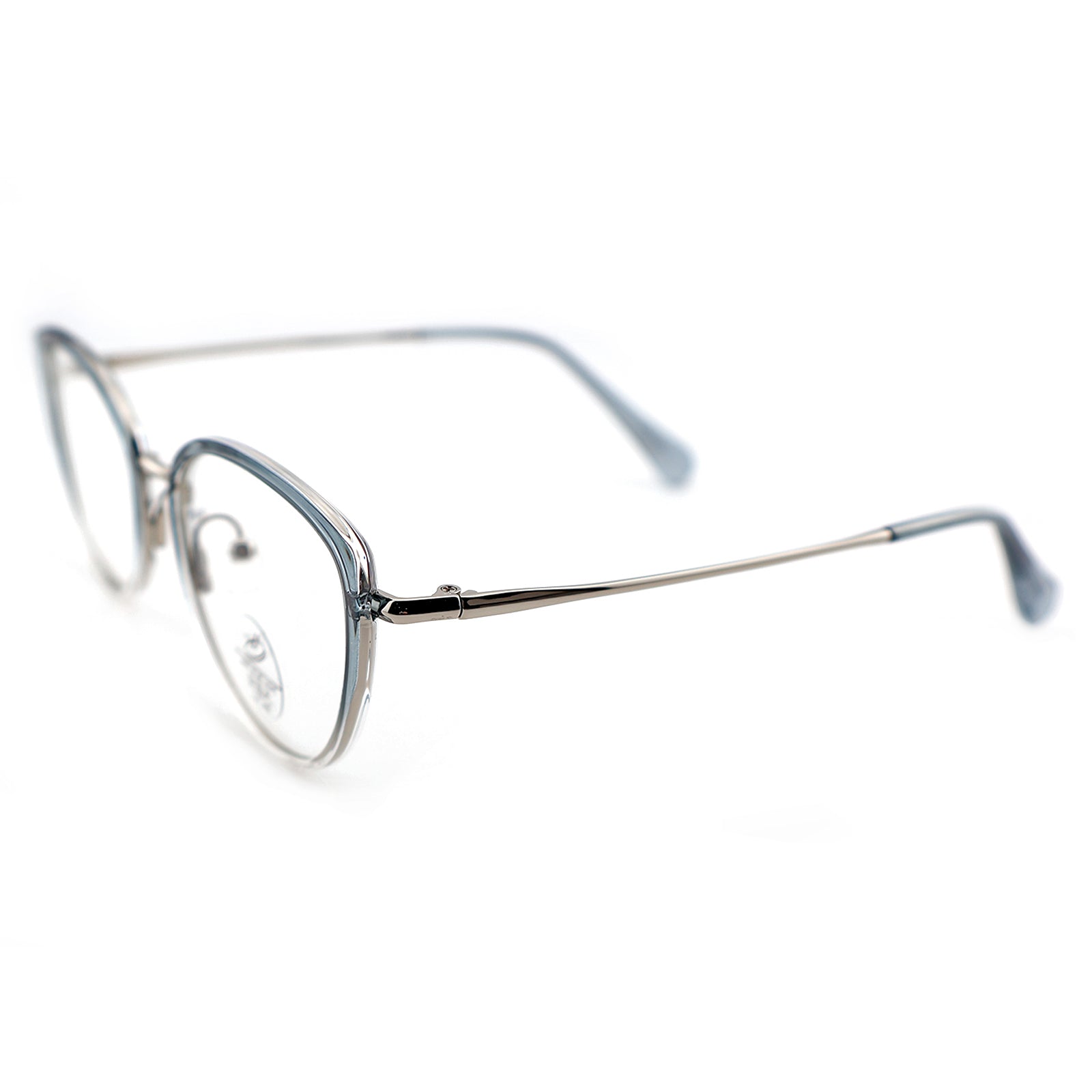 Women’s Retro Cat-Eye Computer Glasses, Silver Accent