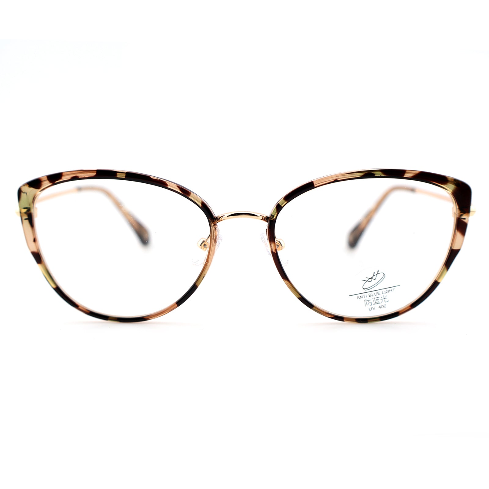 Women’s Retro Cat-Eye Computer Glasses, Silver Accent
