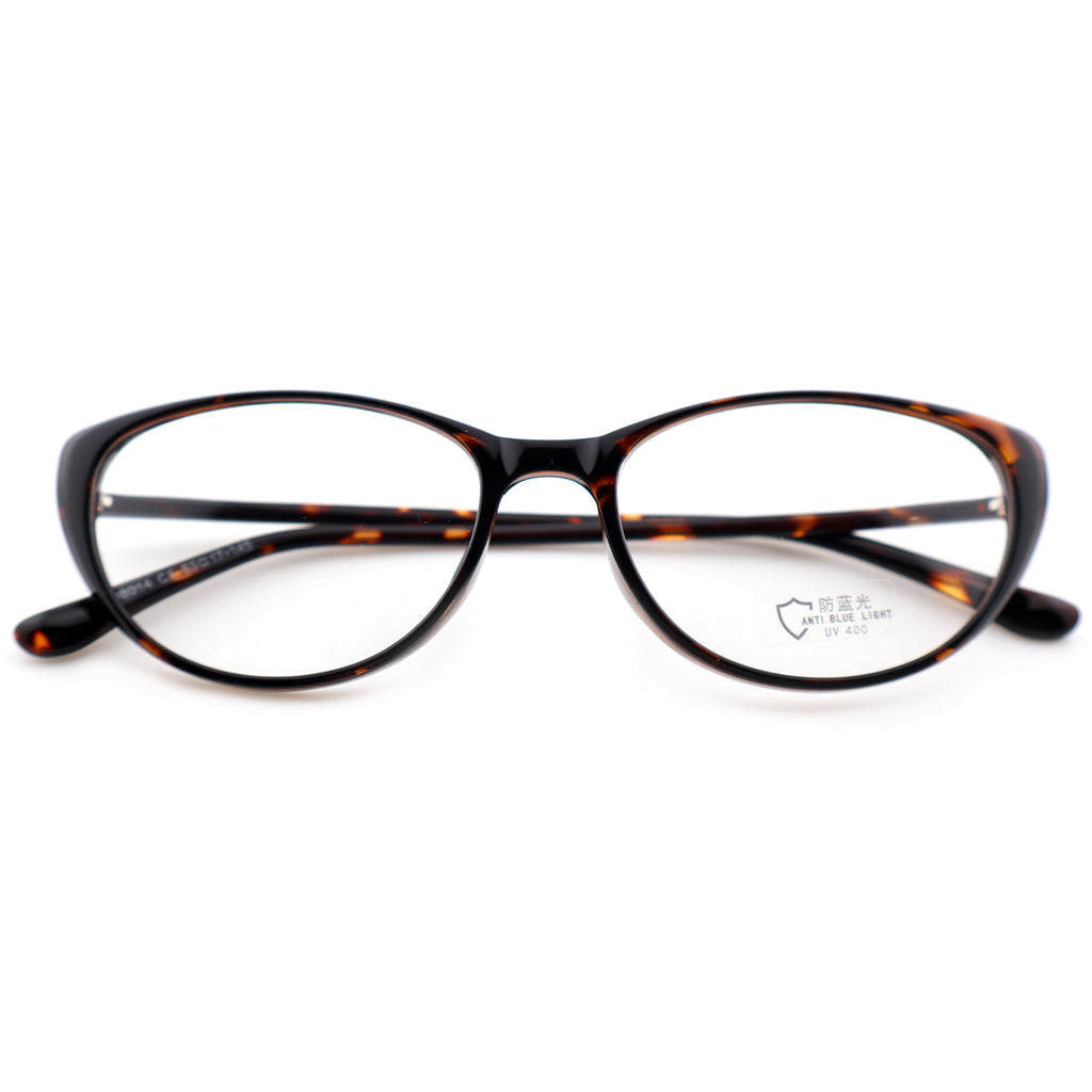 Women’s Retro Tortoise Oval Computer Glasses