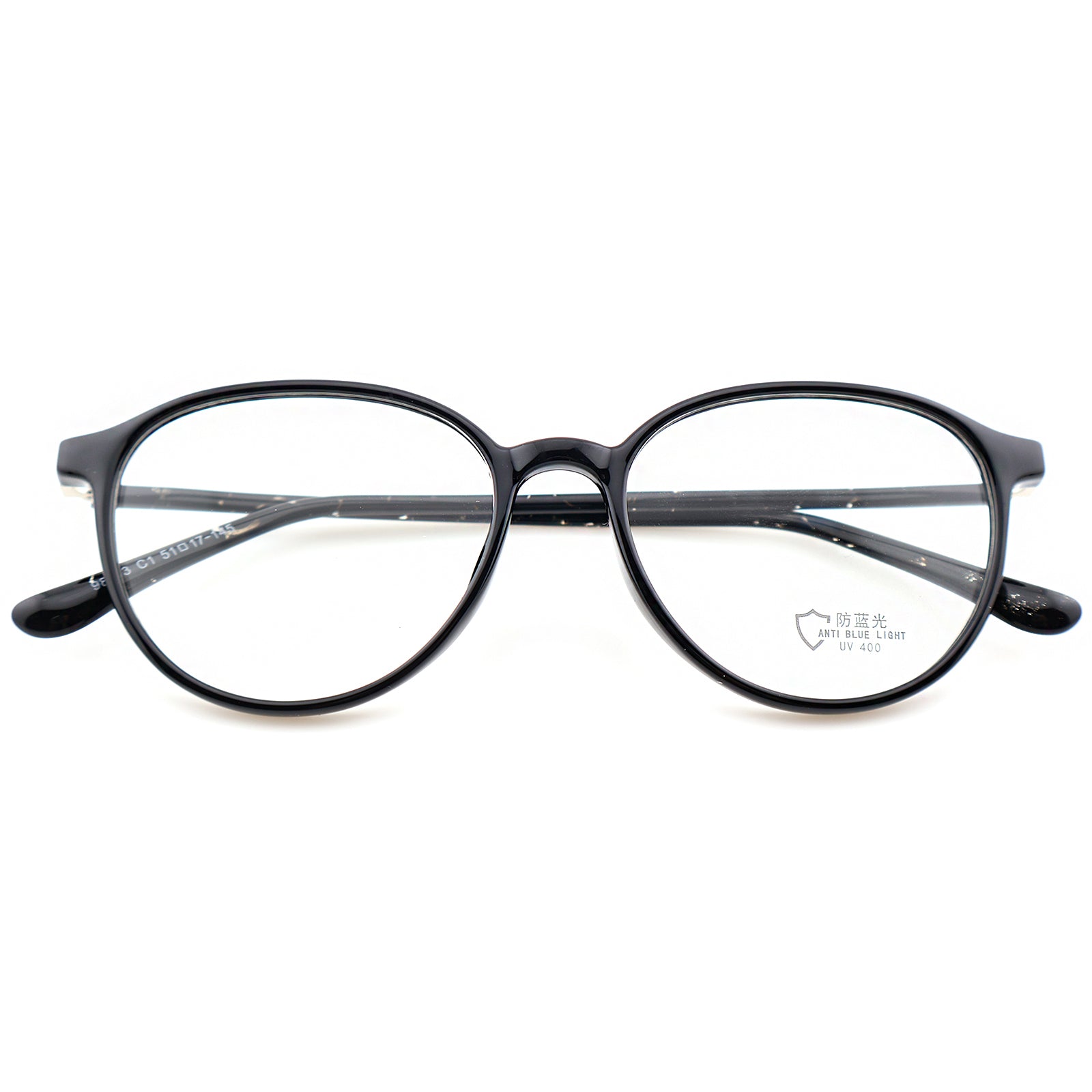 Minimalist Black Round Anti-Glare Eyewear