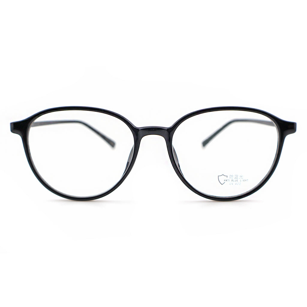 Minimalist Black Round Anti-Glare Eyewear