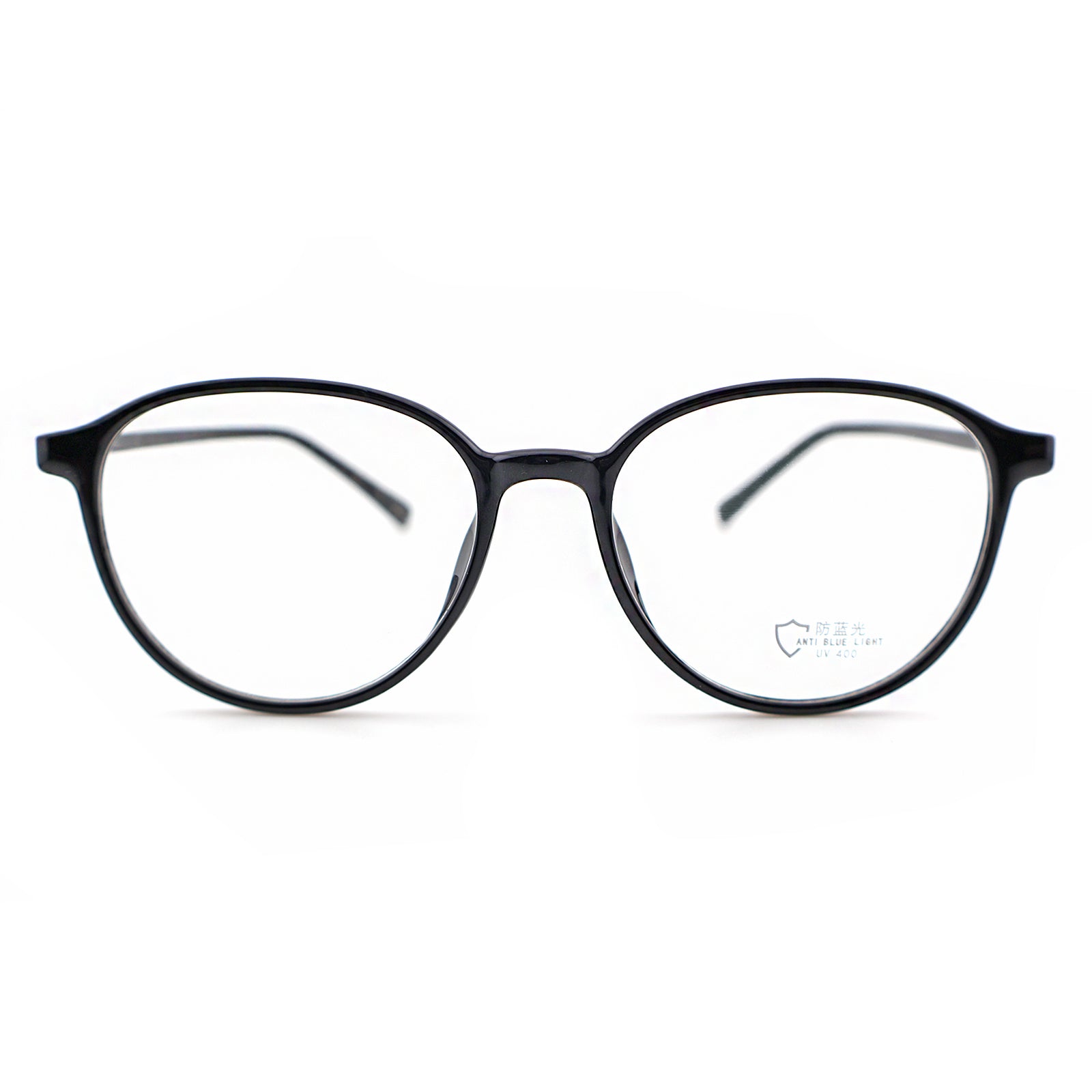 Minimalist Black Round Anti-Glare Eyewear