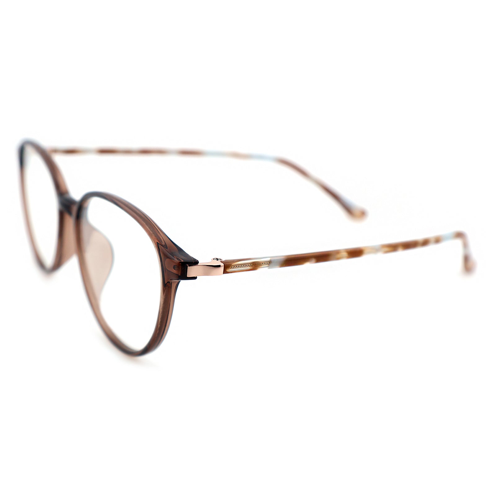 Unisex Round Large Frame Anti Blue Light Prescription Eyeglasses, Free Shipping on Orders Over $69