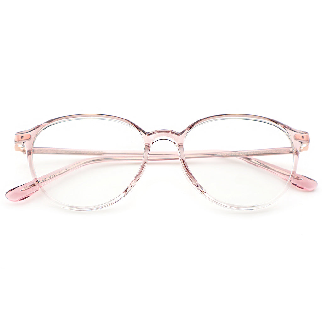Unisex Round Large Frame Anti Blue Light Prescription Eyeglasses, Free Shipping on Orders Over $69