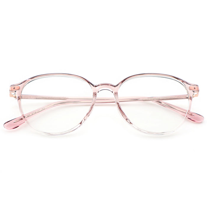 Unisex Round Large Frame Anti Blue Light Prescription Eyeglasses, Free Shipping on Orders Over $69