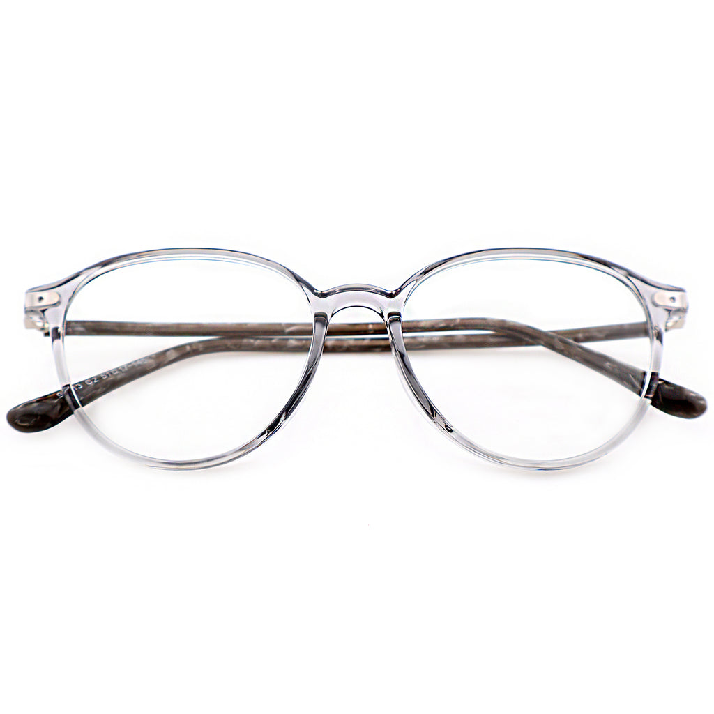 Unisex Round Large Frame Anti Blue Light Prescription Eyeglasses, Free Shipping on Orders Over $69