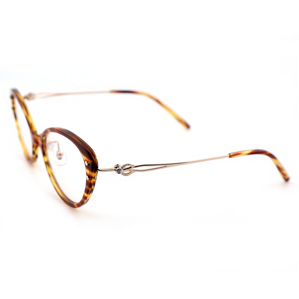 Women’s Retro Cat-Eye Eyeglasses with Metal Accents