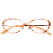 Slim Black Cat-Eye Eyeglasses with Metal Accents