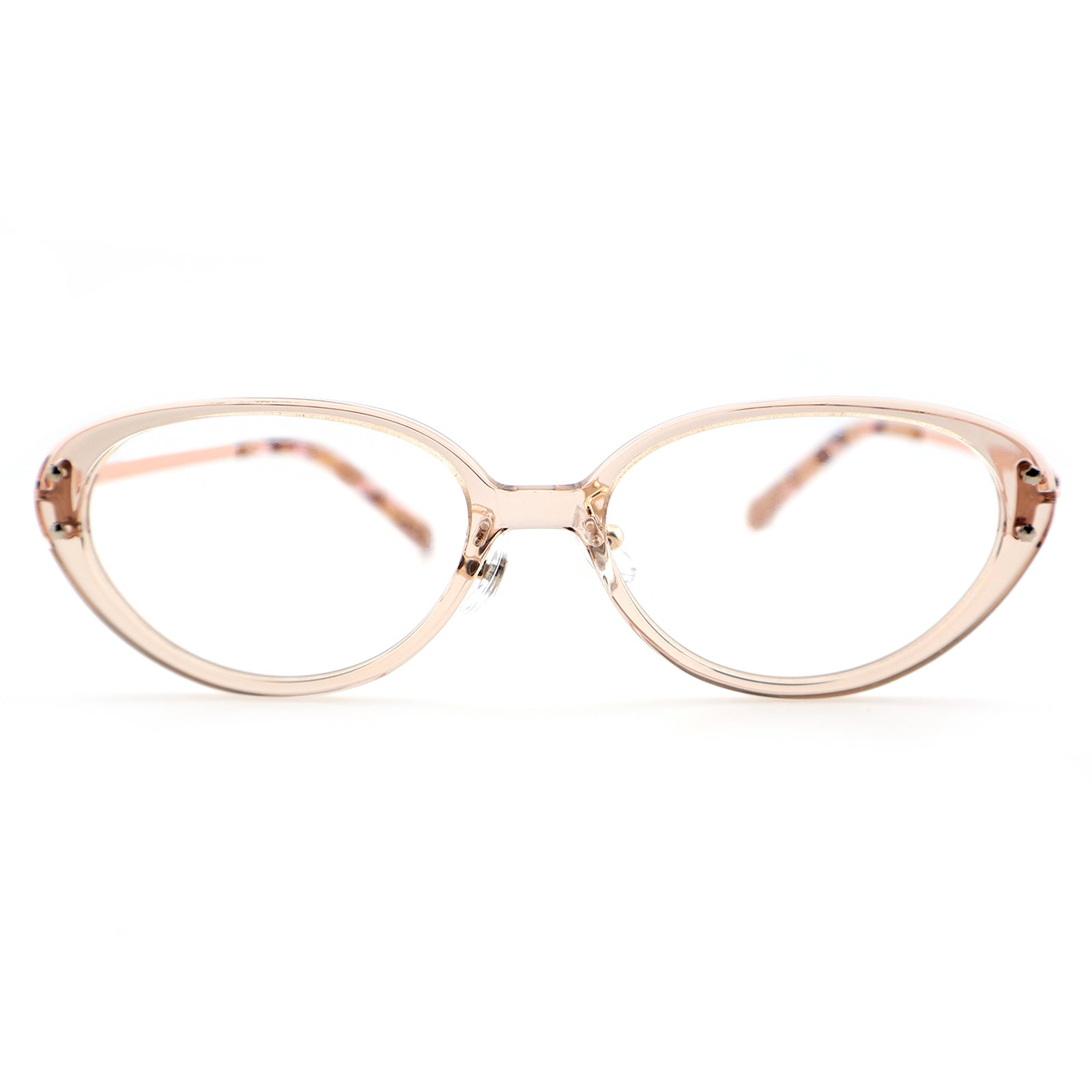 Slim Black Cat-Eye Eyeglasses with Metal Accents