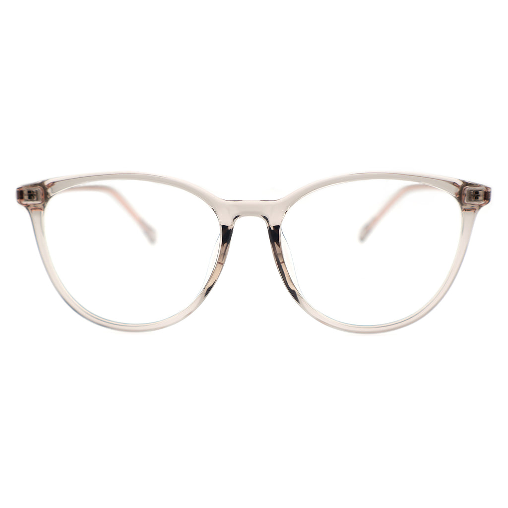 Black Cat Eye Eyeglasses with Rose Gold Hollow Pattern Temples
