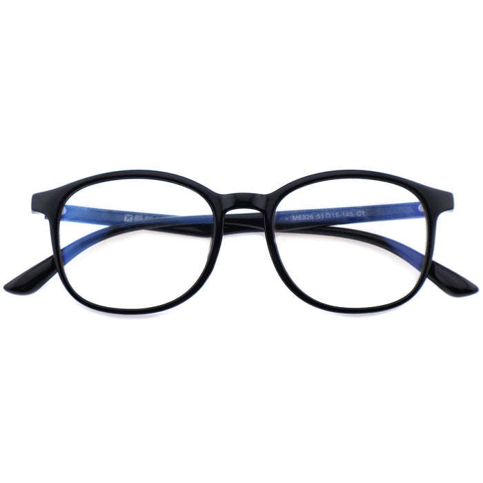 Unisex Retro Oval TR90 Flexible Prescription Eyewear