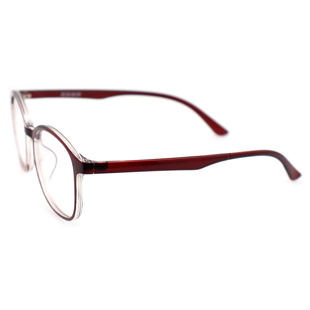 Wine Red Translucent TR90 Casual Daily Optical Glasses
