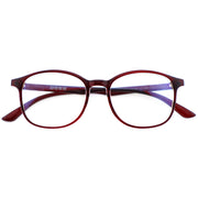 Wine Red Translucent TR90 Casual Daily Optical Glasses