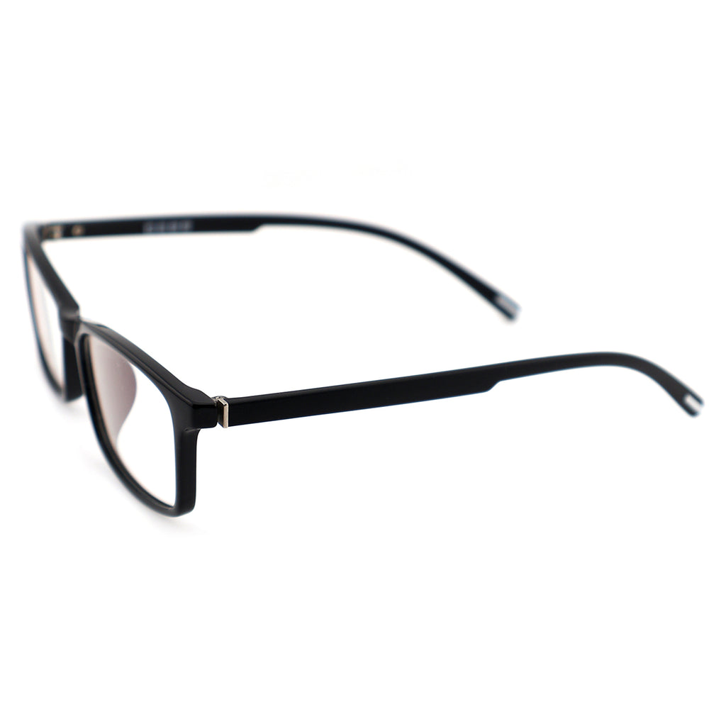 Slim Rectangle TR90 Eyeglasses with Blue Inlay Temples