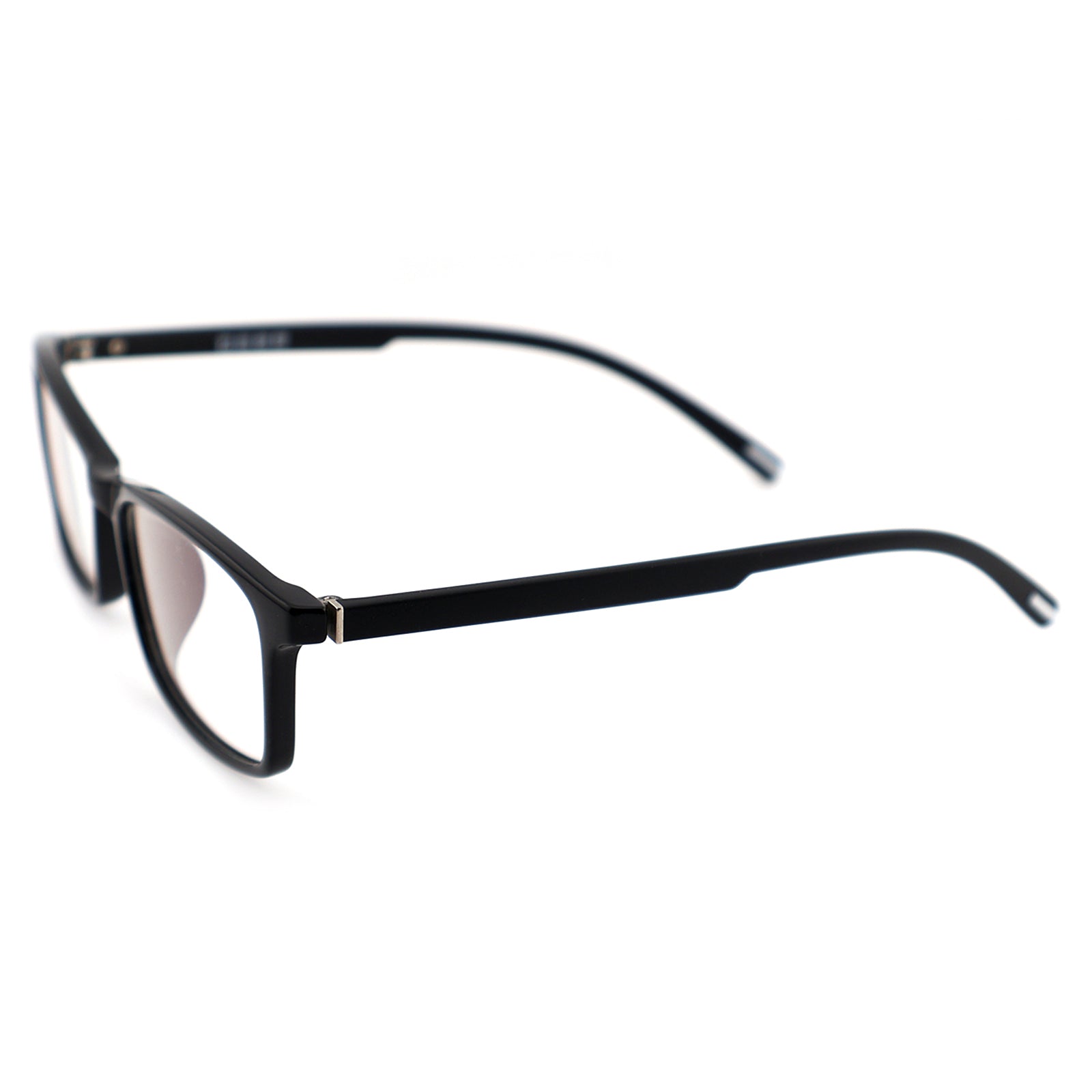 Slim Rectangle TR90 Eyeglasses with Blue Inlay Temples