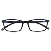 Slim Rectangle TR90 Eyeglasses with Blue Inlay Temples