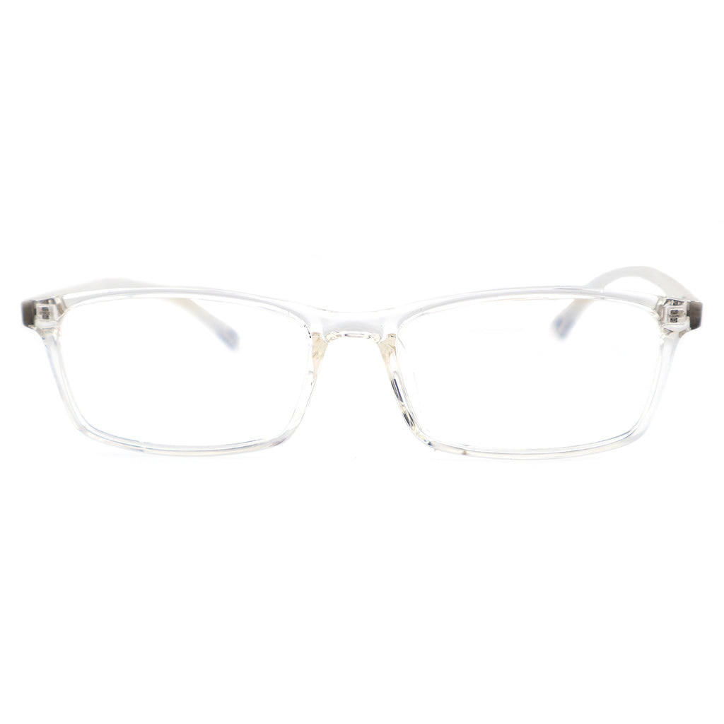 Slim Rectangle TR90 Eyeglasses with Blue Inlay Temples