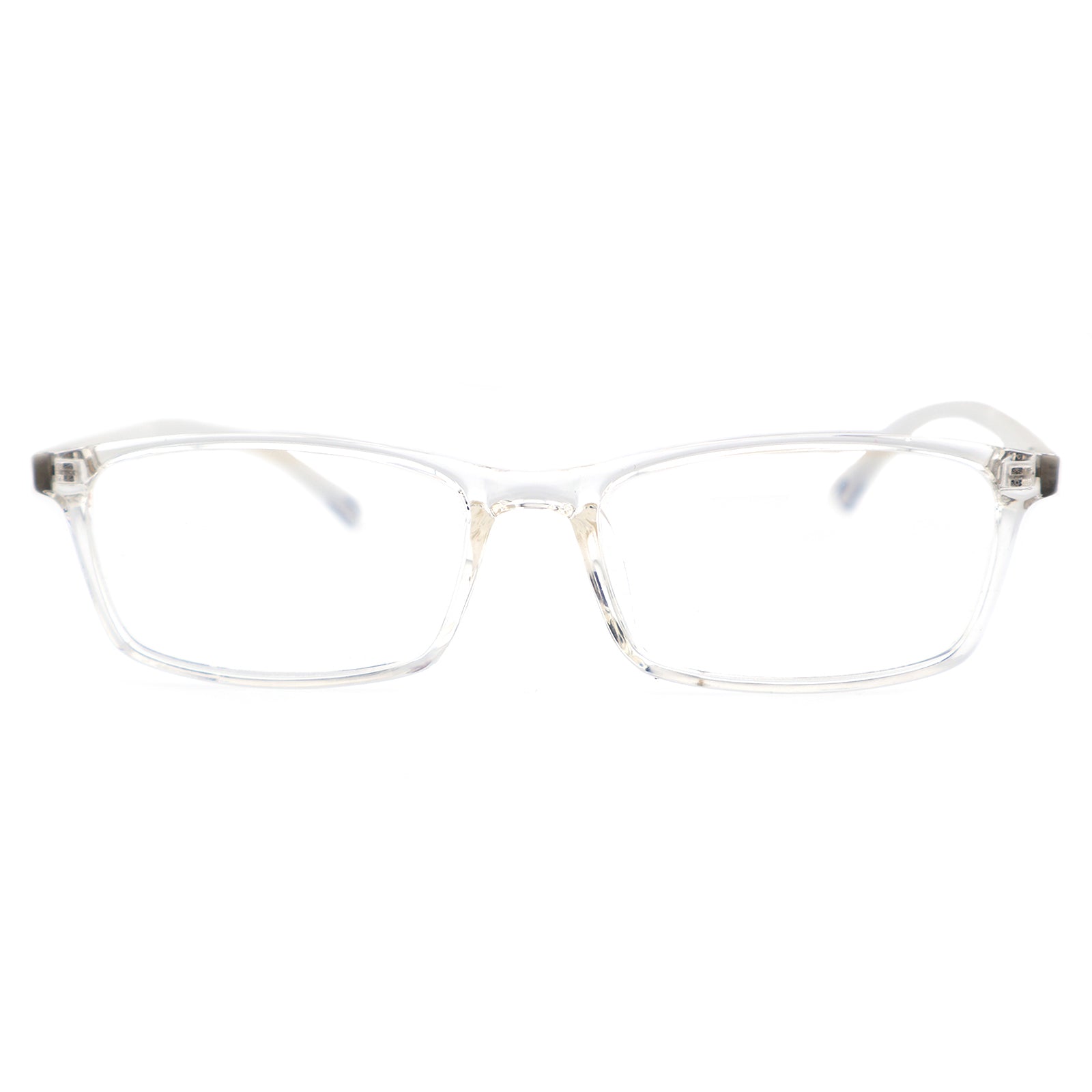 Slim Rectangle TR90 Eyeglasses with Blue Inlay Temples