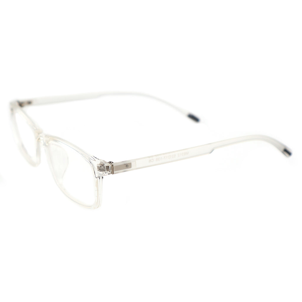 Slim Rectangle TR90 Eyeglasses with Blue Inlay Temples