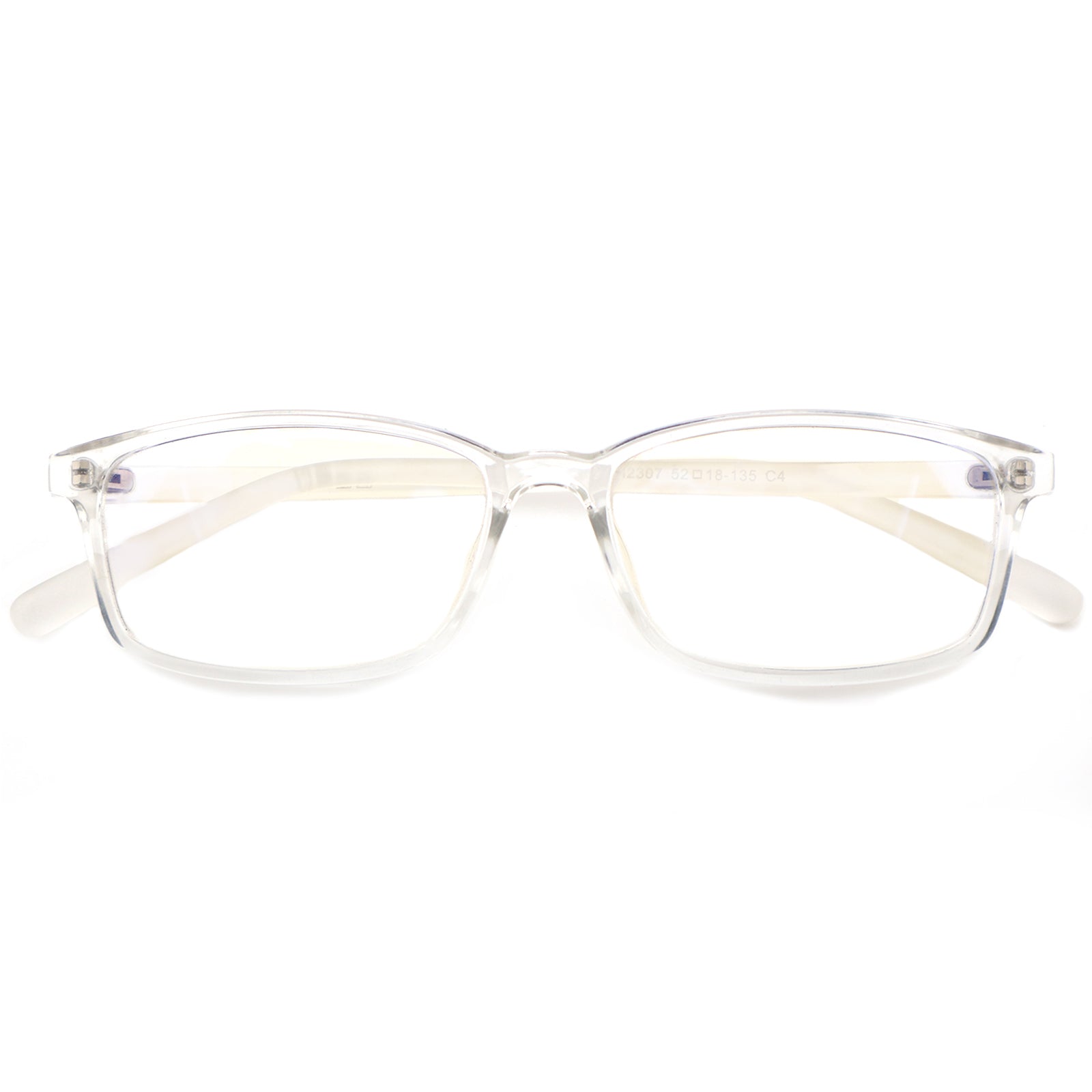 Black & White Two-Tone Memory TR90 Rectangle Eyeglasses